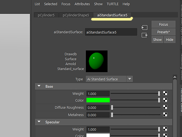Maya2018 Attribute Editor Maya2018 Attribute Editor