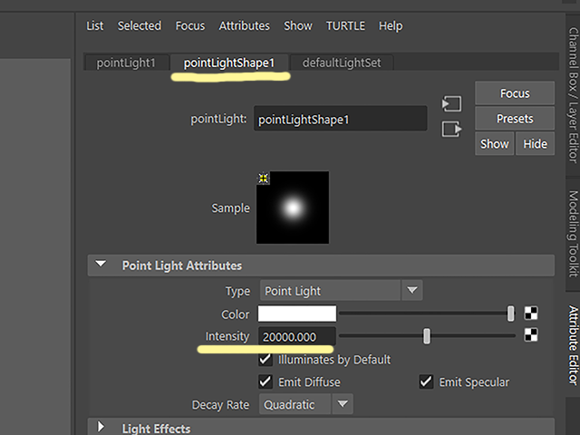 Maya2018 pointLightShape1 Maya2018 pointLightShape1