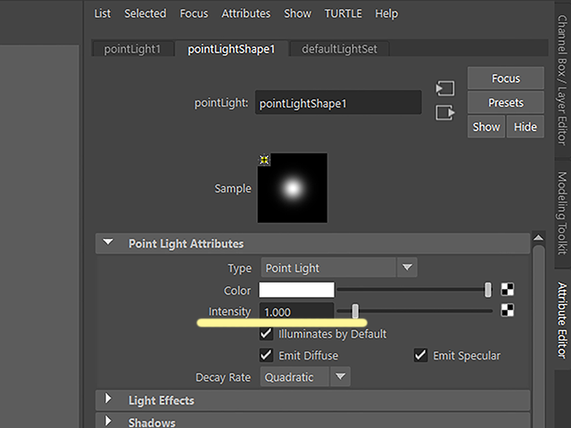 Maya2018 pointLightShape1 Maya2018 pointLightShape1