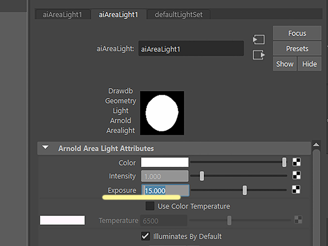 Maya2018 aiAreaLight1 Maya2018 aiAreaLight1