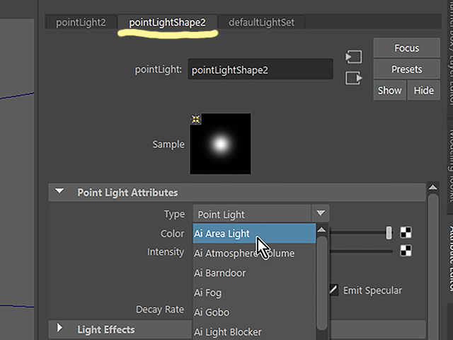 Maya2018 aiAreaLight2 Maya2018 aiAreaLight2
