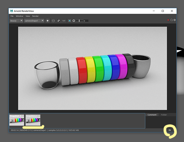 Maya2018 Arnold RenderView Snapshot Maya2018 Arnold RenderView Snapshot
