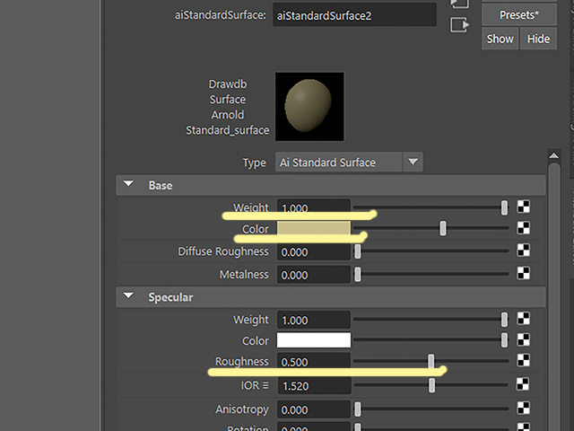 Maya2018 aiStandardSurface2 Maya2018 aiStandardSurface2