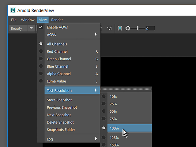 Maya2018 Arnold RenderView Maya2018 Arnold RenderView