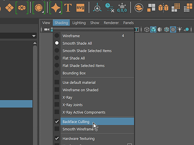 Maya2018 Backface Culling Maya2018 Backface Culling