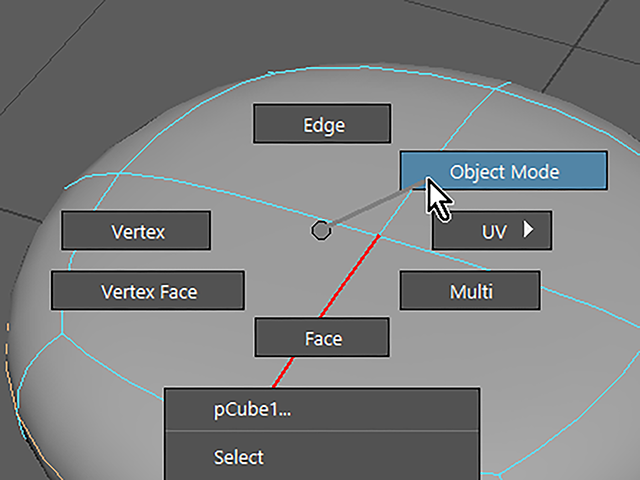 Maya2018 Select Object Mode Maya2018 Select Object Mode