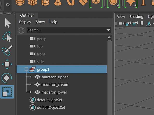Maya2018 Outliner Maya2018 Outliner