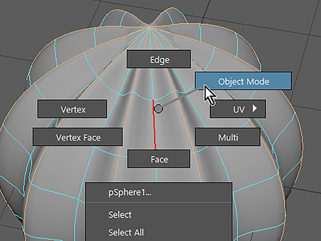 Maya2018 Select Object Mode Maya2018 Select Object Mode