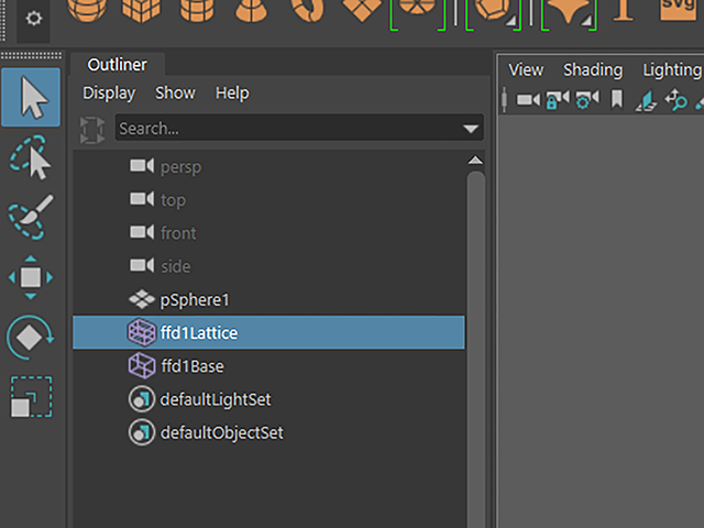 Maya2018 Outliner Maya2018 Outliner