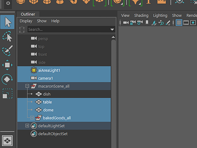 Maya2018 Outliner Maya2018 Outliner