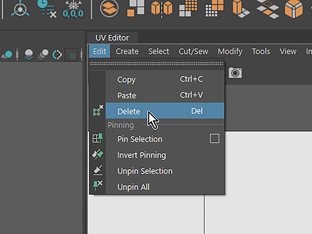Maya2018 Delete UVs Maya2018 Delete UVs