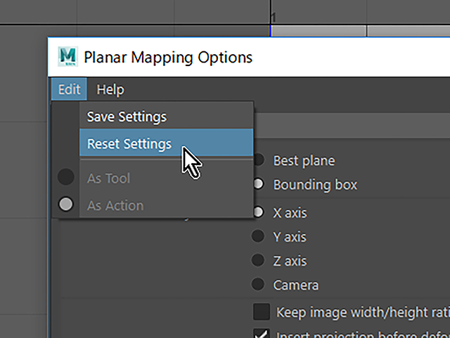 Maya2018 Reset Settings Maya2018 Reset Settings