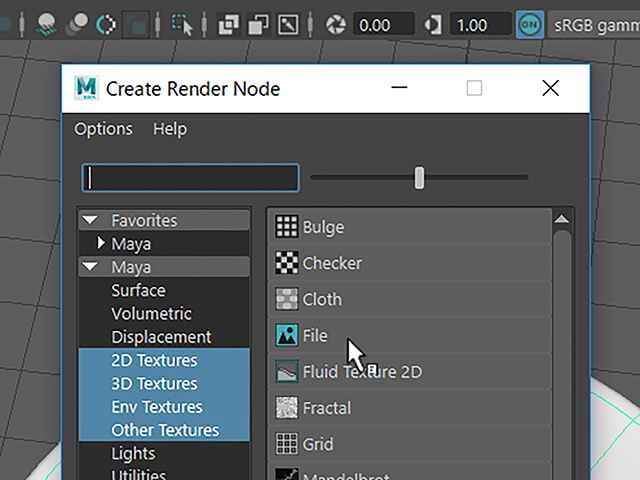 Maya2018 Create Render Node Maya2018 Create Render Node