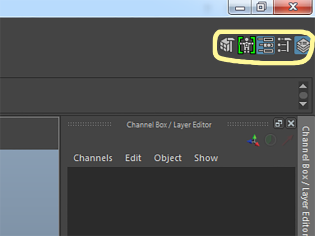MAYAのUI MAYAのUI