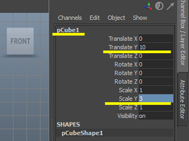 MAYA Channel Box MAYA Channel Box