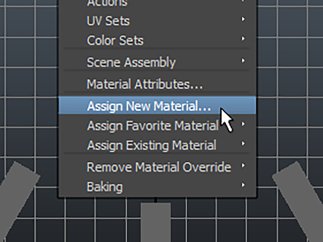 MAYA Assign New Material MAYA Assign New Material