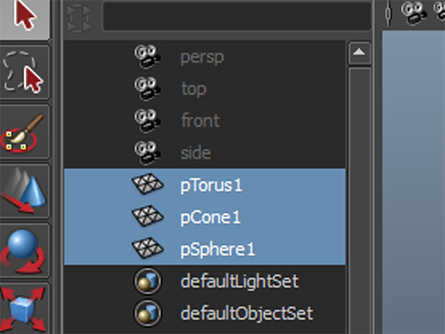 MAYA Edit→Ungroup MAYA Edit→Ungroup
