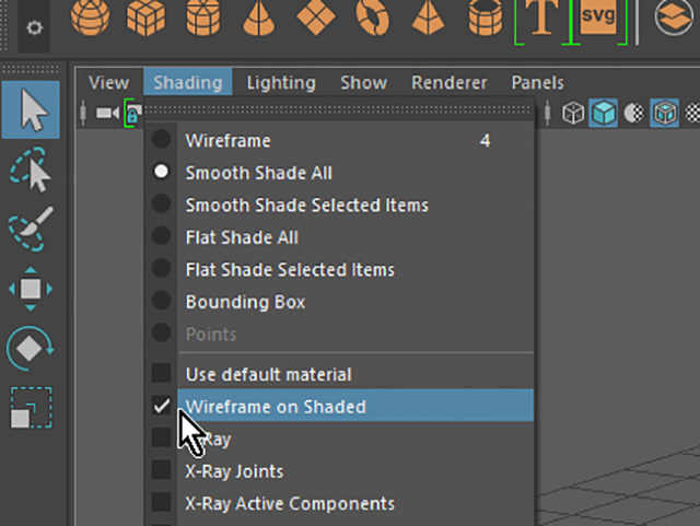 MAYA Wireframe on Shaded MAYA Wireframe on Shaded