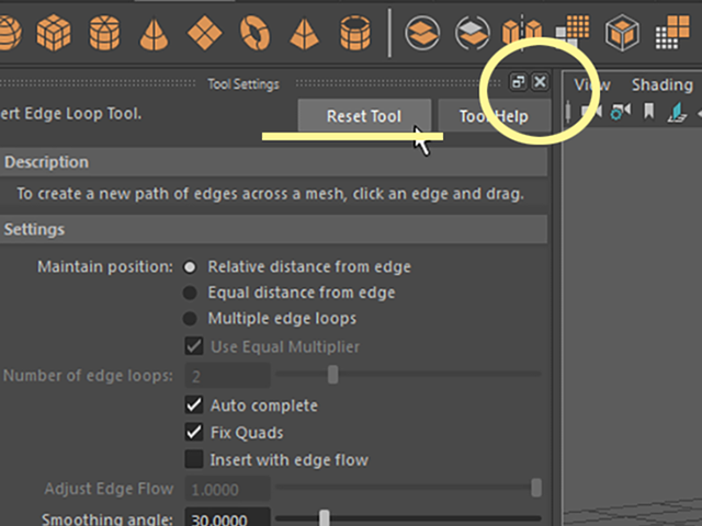 MAYA Insert Edge Loop Tool MAYA Insert Edge Loop Tool