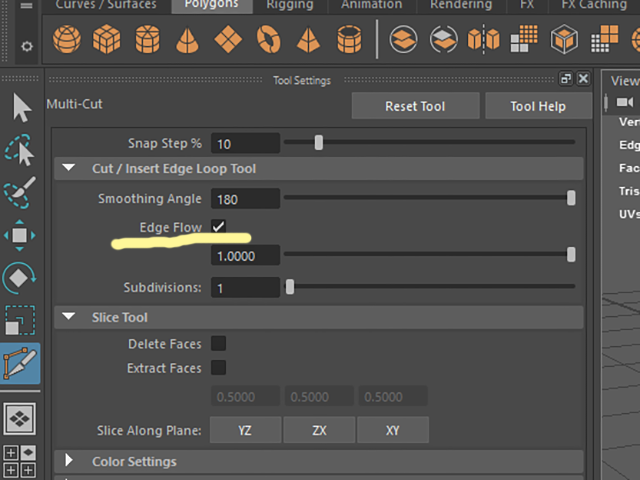 MAYA Multi-Cut Edge Flow MAYA Multi-Cut Edge Flow
