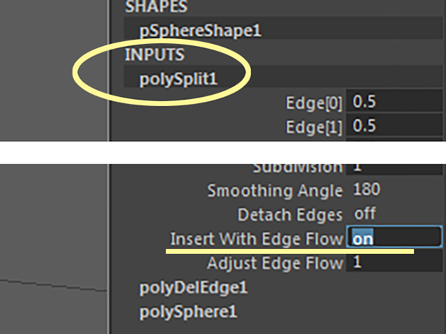 MAYA polySplit1 MAYA polySplit1