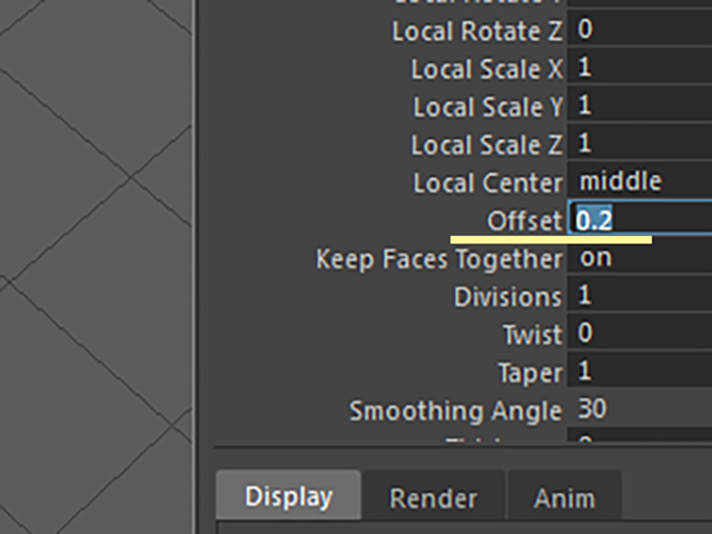MAYA extrude face offset MAYA extrude face offset