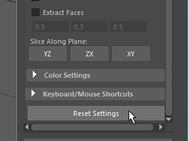 MAYA Modeling Toolkit Reset Settings MAYA Modeling Toolkit Reset Settings