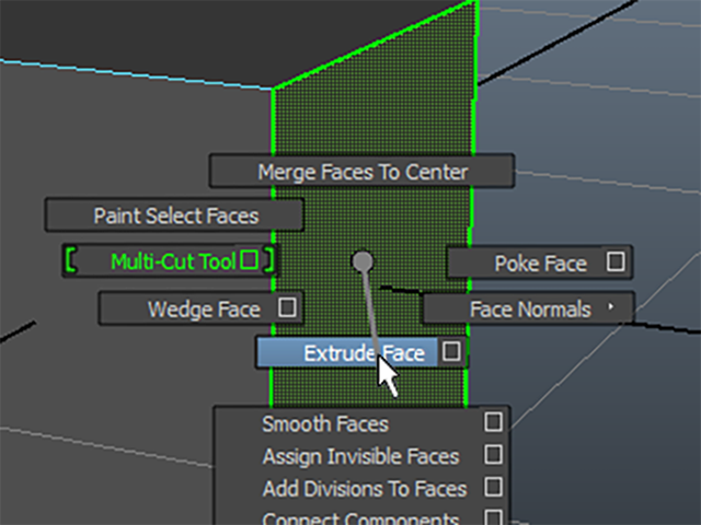 MAYA Extrude Face MAYA Extrude Face