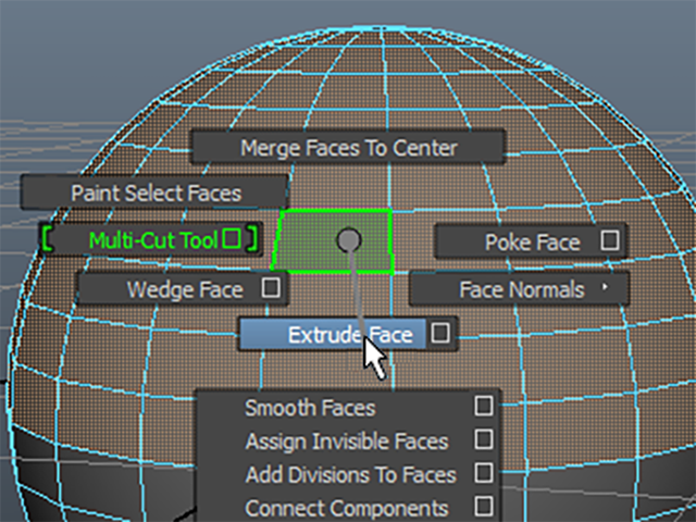 MAYA Extrude Face MAYA Extrude Face