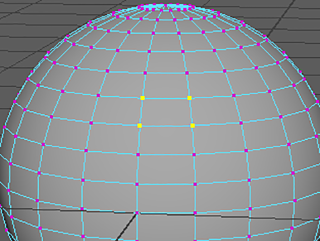 MAYA Select→Convert Selection→To Vertices MAYA Select→Convert Selection→To Vertices