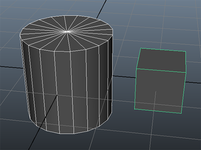 MAYA cylinder cube MAYA cylinder cube