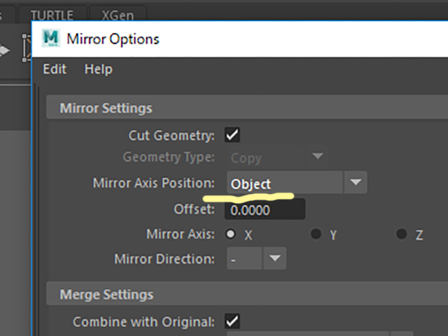 MAYA Mirror Options MAYA Mirror Options