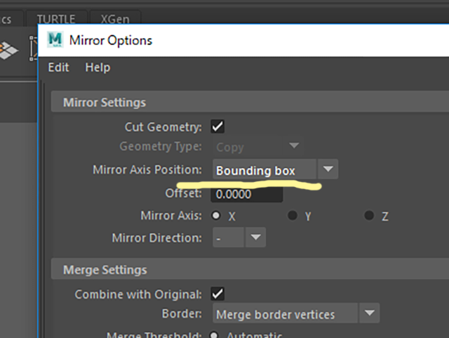 MAYA Mirror Options MAYA Mirror Options