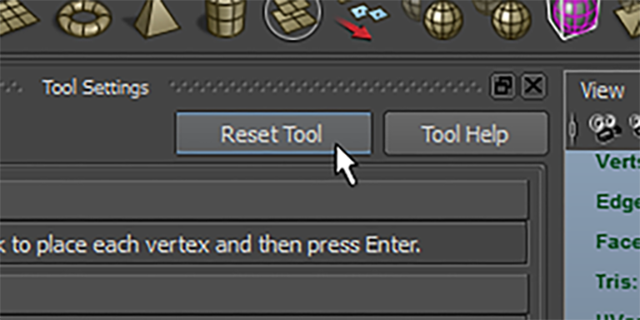 MAYA Reset Toolボタン MAYA Reset Toolボタン