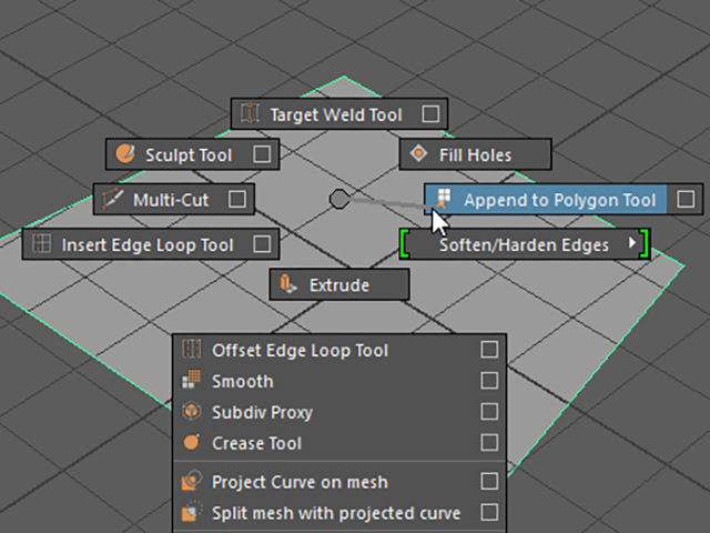 MAYA Append to Polygon Tool MAYA Append to Polygon Tool