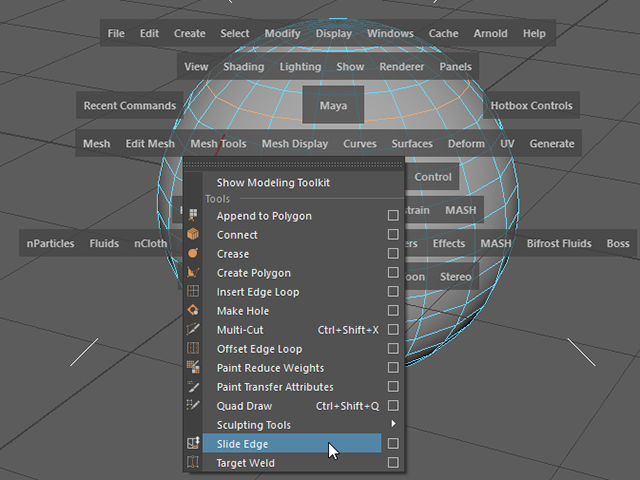 MAYA Slide Edge Tool MAYA Slide Edge Tool