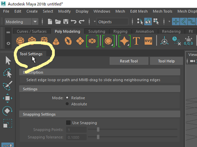 MAYA2018 Tool Settings MAYA2018 Tool Settings