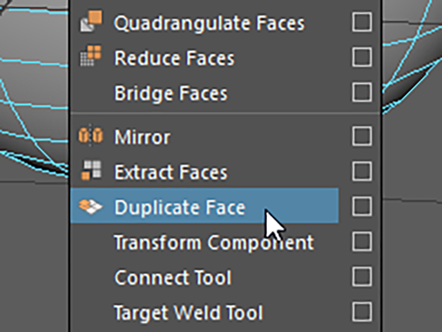 MAYA Duplicate Face MAYA Duplicate Face