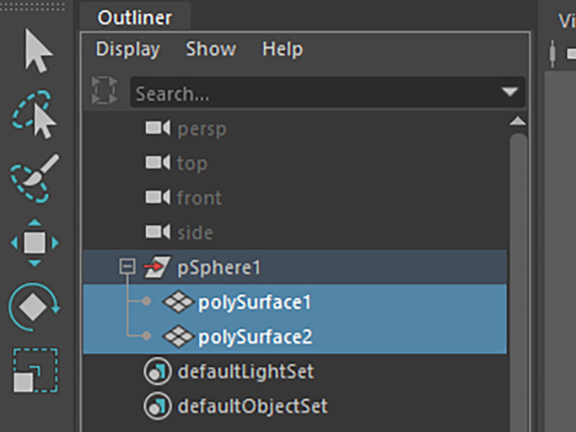 MAYA2018 Outliner MAYA2018 Outliner