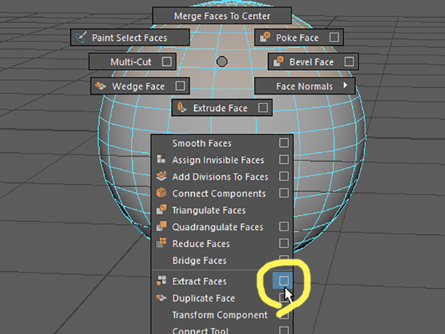 MAYA Extract Faces MAYA Extract Faces