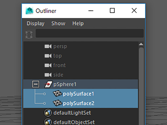MAYA Outliner MAYA Outliner
