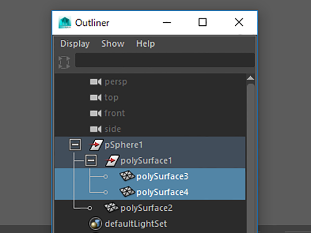 MAYA Outliner MAYA Outliner