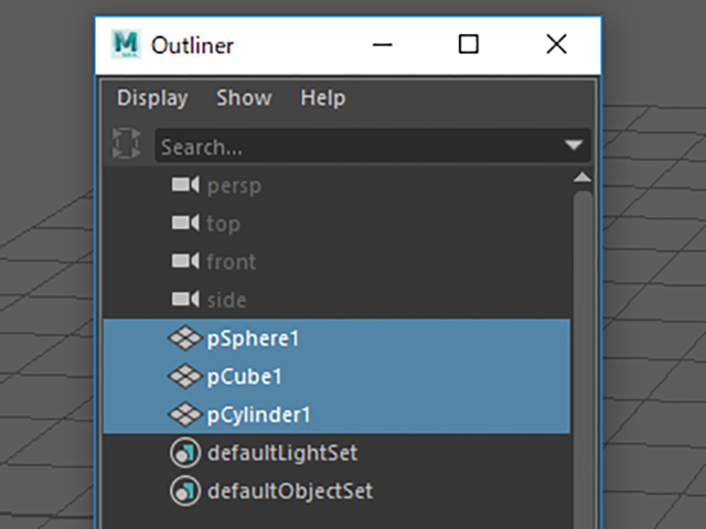 MAYA Outliner MAYA Outliner