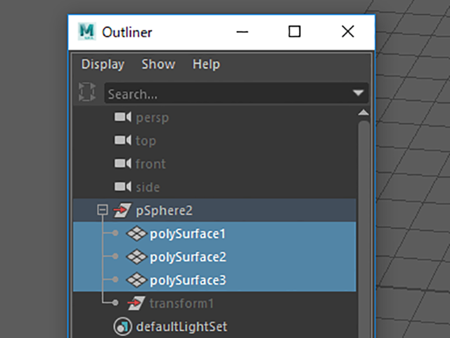 MAYA Outliner MAYA Outliner