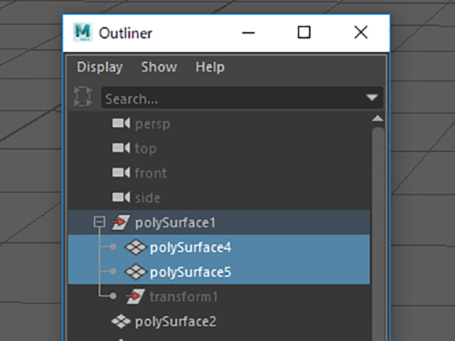 MAYA Outliner MAYA Outliner