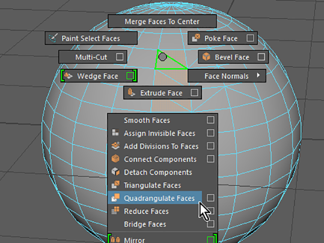 MAYA Quadrangulate Faces MAYA Quadrangulate Faces