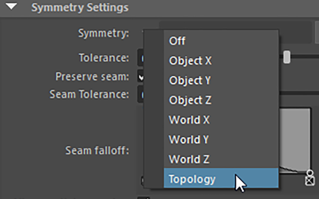 MAYA2016 Symmetry Settings MAYA2016 Symmetry Settings