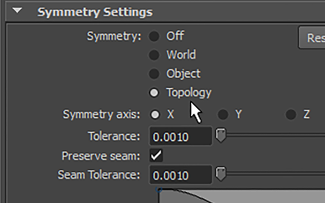 MAYA2015 Symmetry Settings MAYA2015 Symmetry Settings