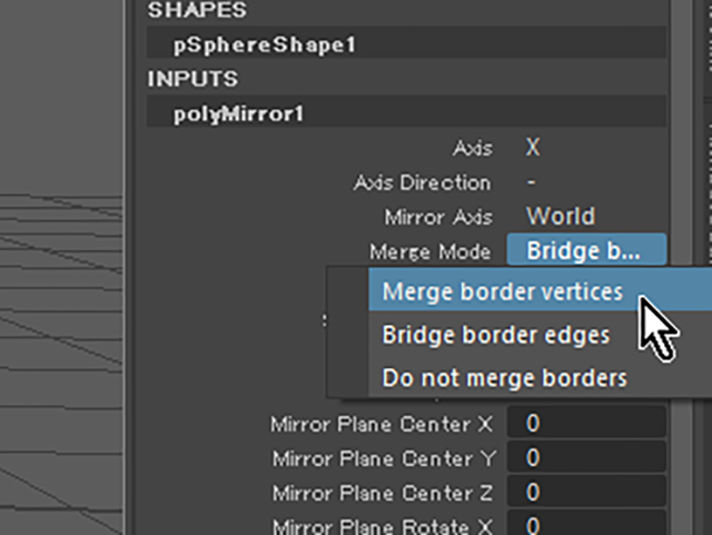 Merge border vertices Merge border vertices