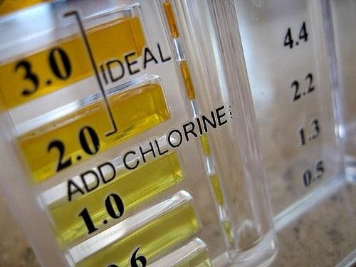 Chlorine pool water Chlorine pool water